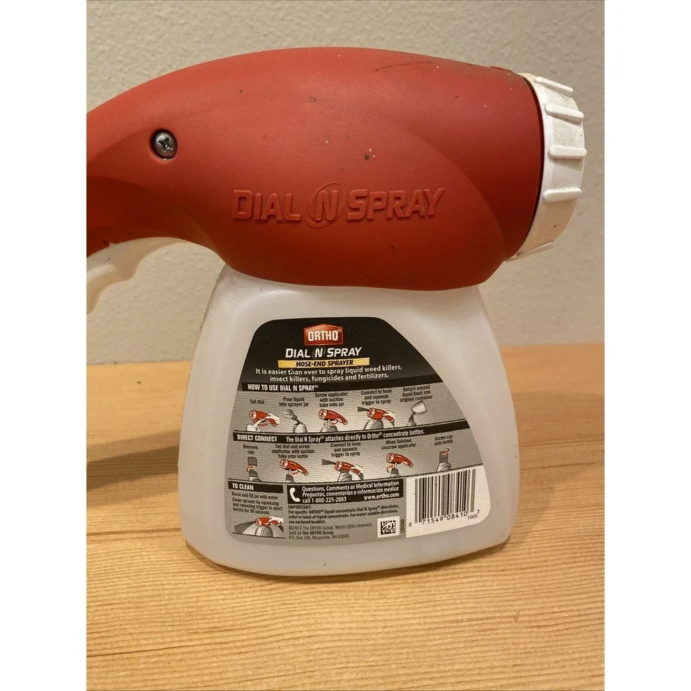 Ortho Dial N' Spray Hose Adjustable End‎ Sprayer 2013 Clean On Inside